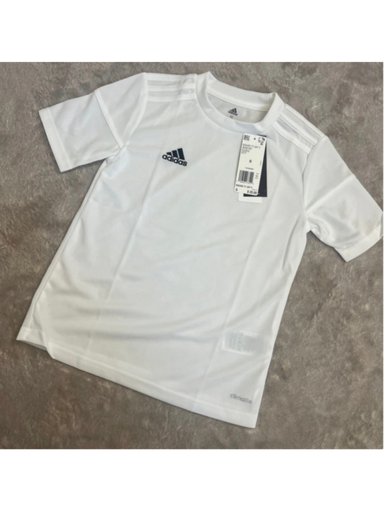 Adidas Other - Boys Adidas Soccer White Blanc Activewear Jersey Short Sleeve Shirt small 9-10y